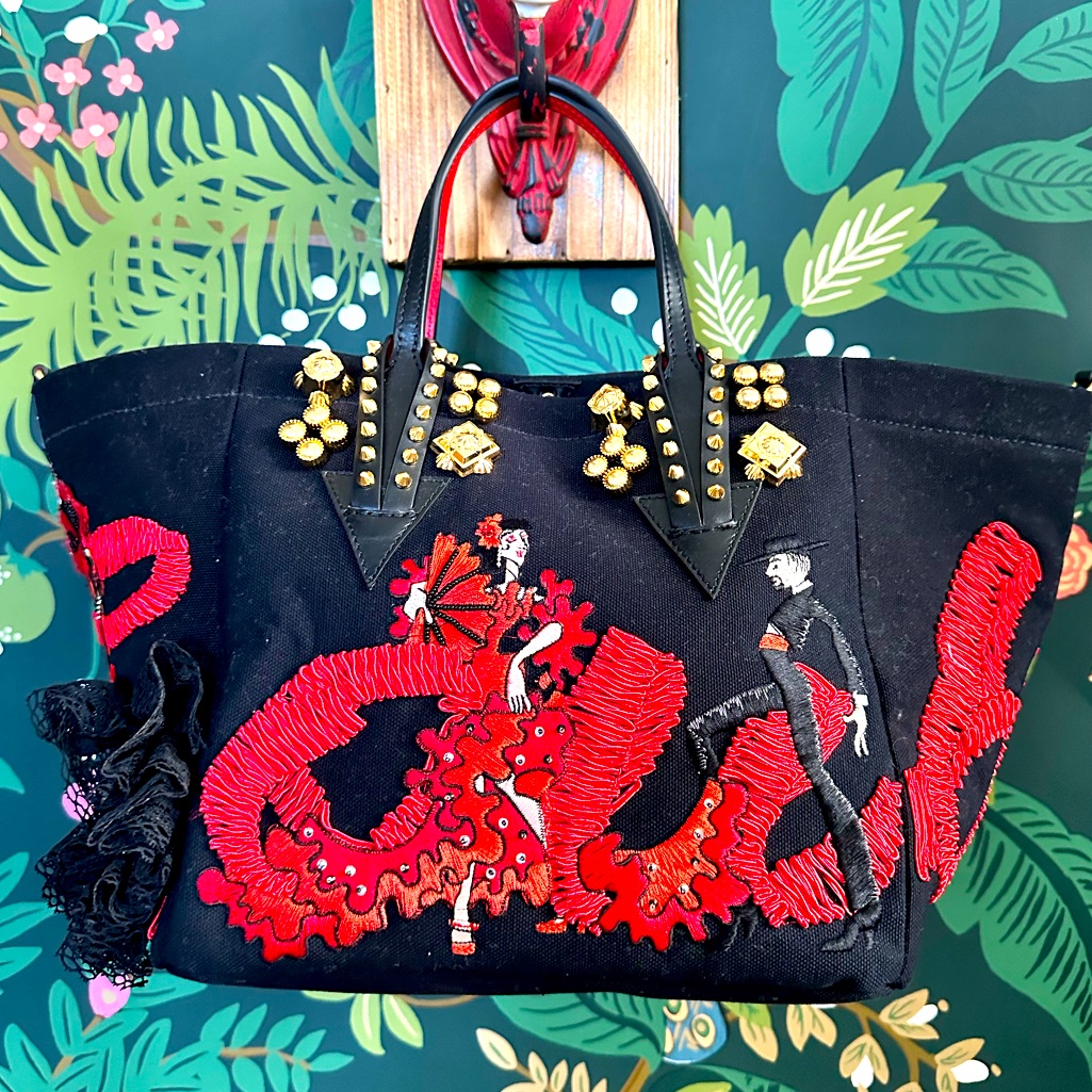 Christian Louboutinトートバッグ アートプリント　持ち手ちぎれ Christian Louboutin | Bags | Christian Louboutinflamencaba Tote In
